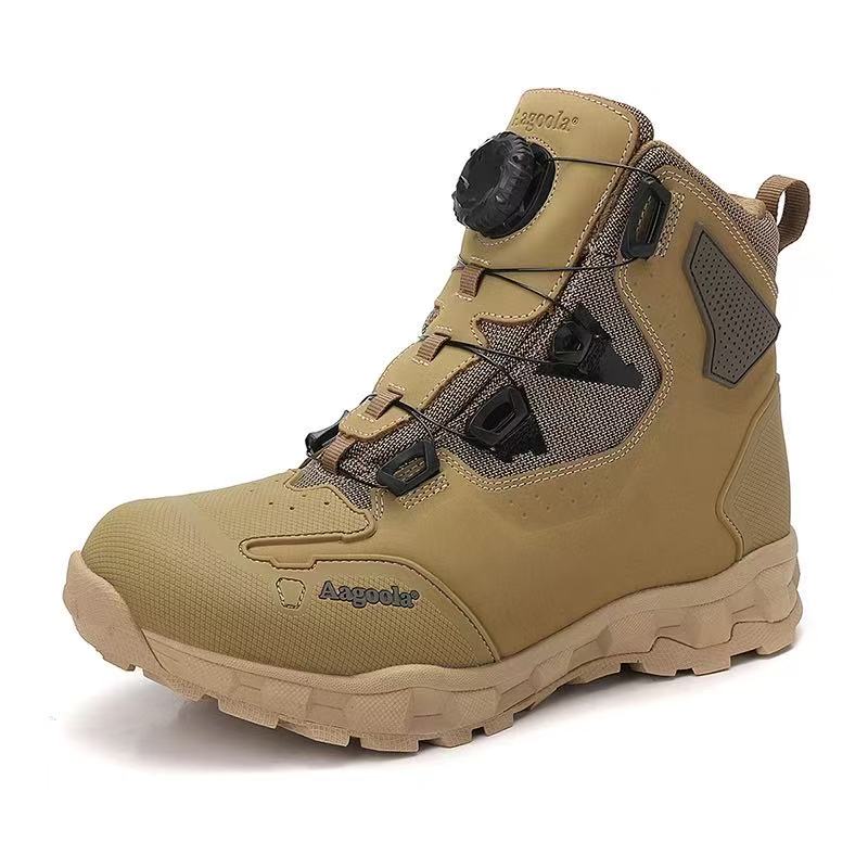 正品尾货男士高端头层牛皮防水高帮户外登山鞋男摩托骑行靴作训靴