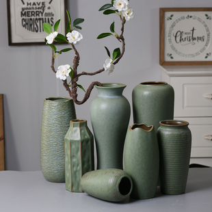 简约现代陶瓷花瓶轻奢高级感欧式客厅摆件插花干花富贵竹水培花器