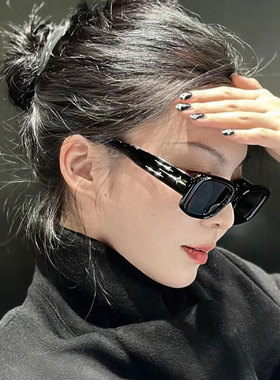 韩系优雅方形墨镜女潮方圆脸显瘦