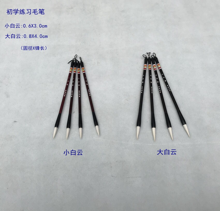 10支包邮初学毛笔大白云大兰竹学生练习书法国画染色填色