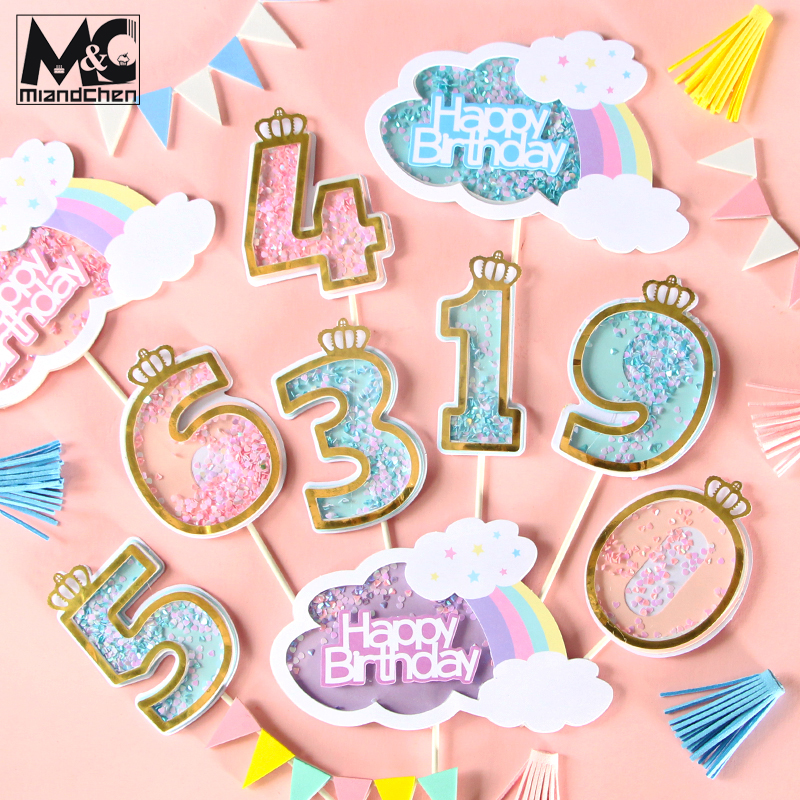 烘焙蛋糕装饰彩色夹层生日插件