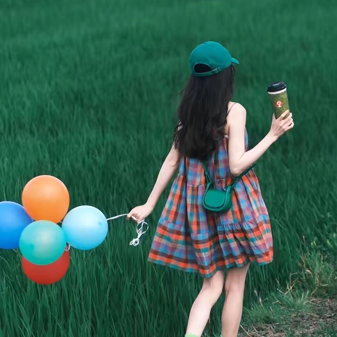 多巴胺夏日甜美彩色格子