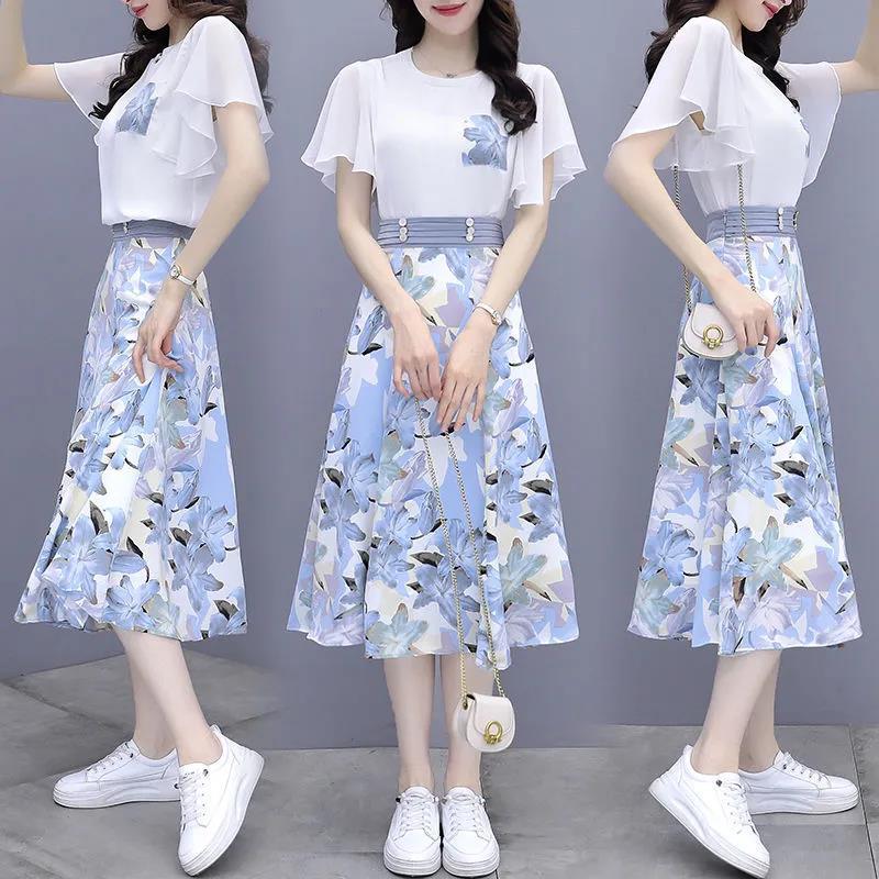 雪纺连衣裙套装女夏季202