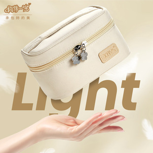 一生防水拍立得相机收纳包多功能便携数码手提收纳盒奶油风学生包