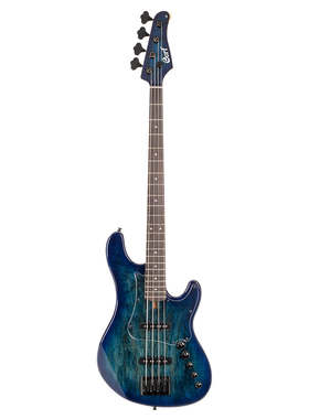 现货 Cort GB-Fusion 4弦电贝司主动电路印产Jazz Bass爵士透明蓝