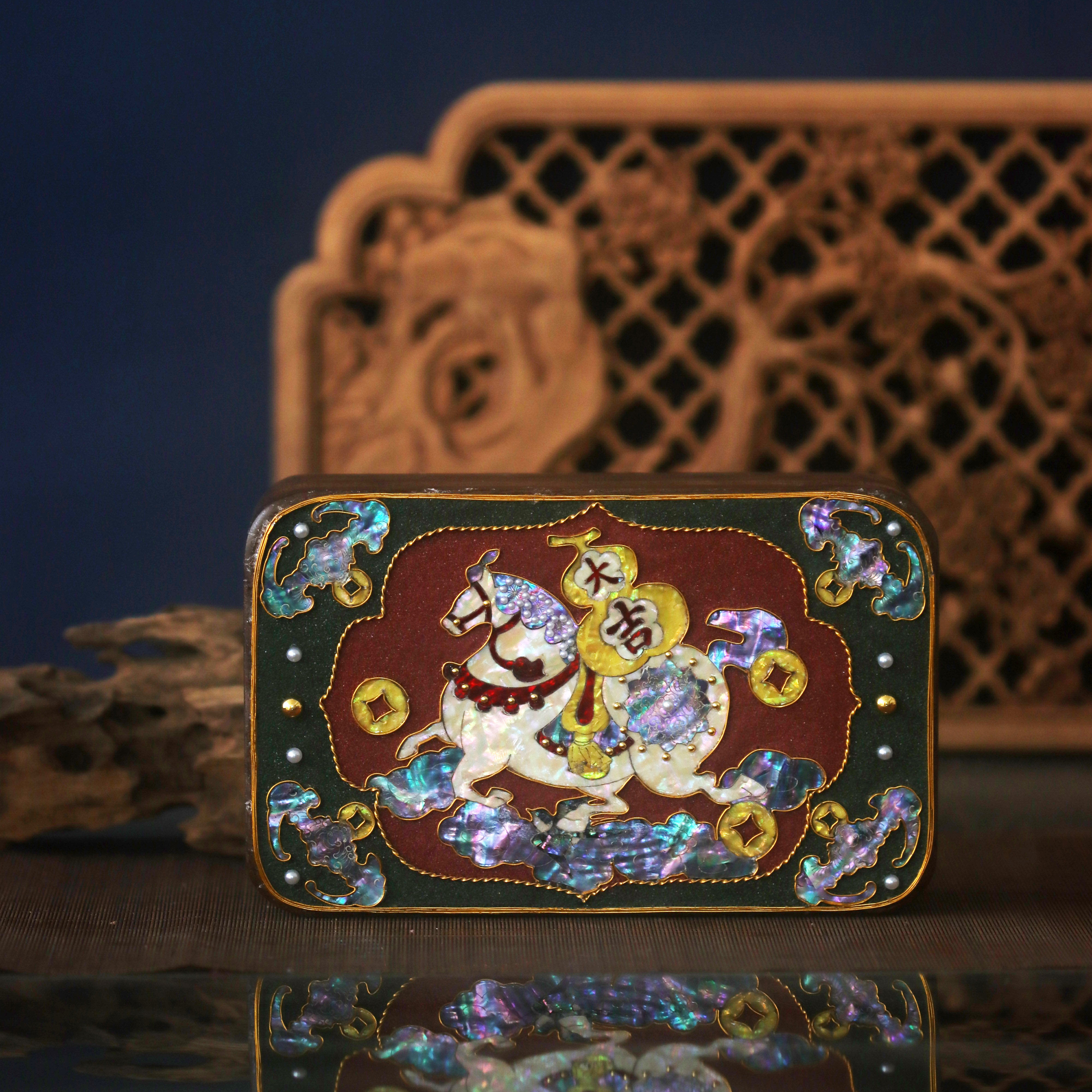 【DIY马上好运】掐丝螺钿首饰盒 非遗手工材料包团建研学原创设计,特色手工艺,其他特色工艺品,淘宝优惠券,粉丝福利购,淘宝优惠卷