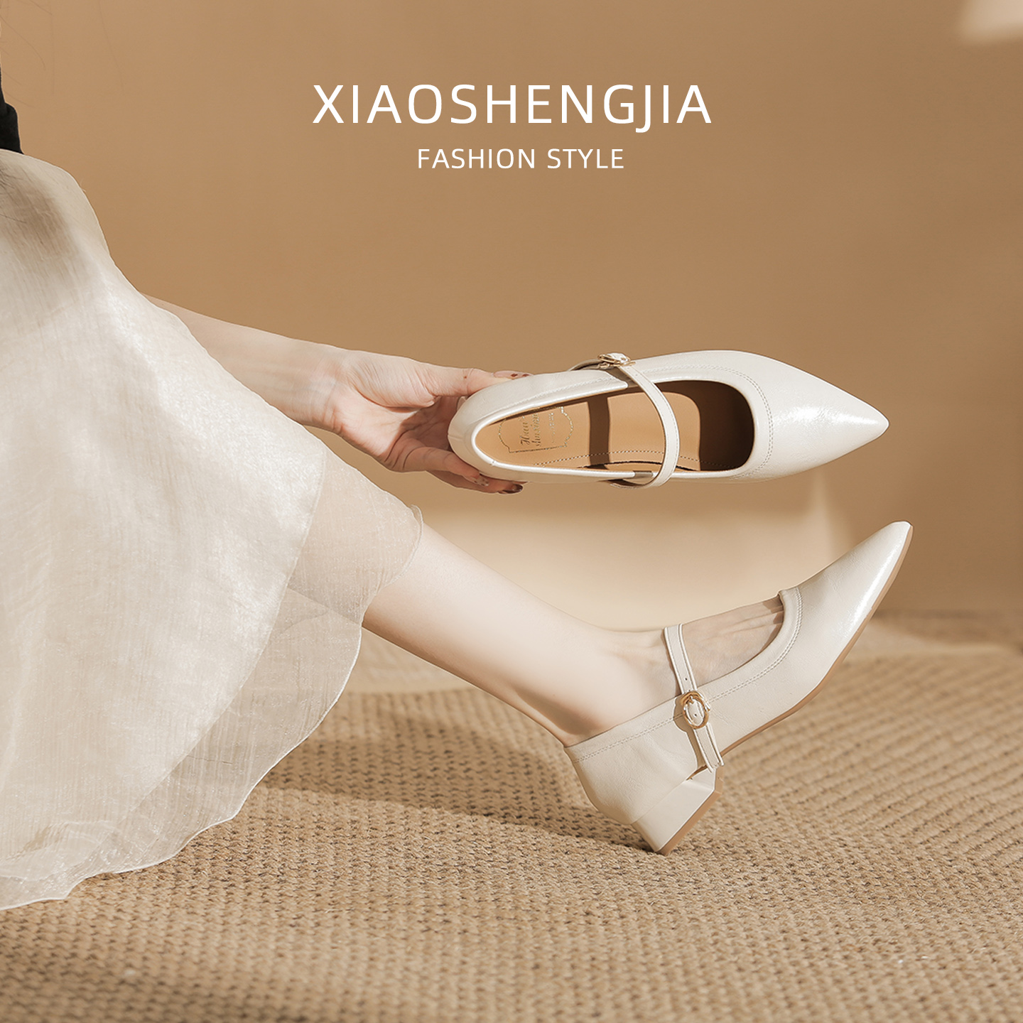 尖头单鞋女2025新款法式玛丽珍鞋