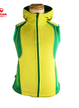 CARAVA喀尔沃户外女款带帽防静电抗起球抓绒马甲背心454616