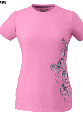 美国OR户外休闲 运动 新款女款花香有机棉排汗T恤 95870