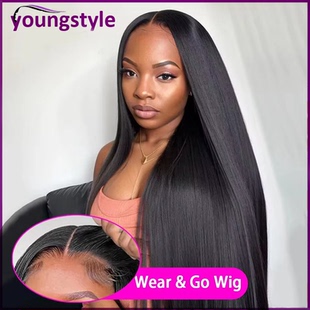 wear and go glueless wig Peruvian straight human hair wigs