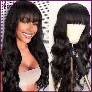 Body Wave Human Hair Wigs With Bangs Wig Glueless Wig机制