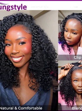 Half Wig Burmese Curly Brazilian Human Hair Glueless Wigs