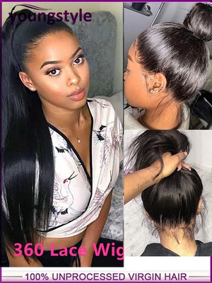 10A Straight 360 Full Lace Hair Wig Human Indian Hair Wigs