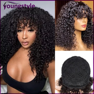 Water Bob Wave Bangs Wig Peruvian With Human Wigs Hair Remy