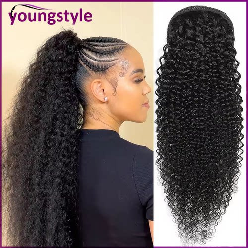 humanhair真人发假发马尾