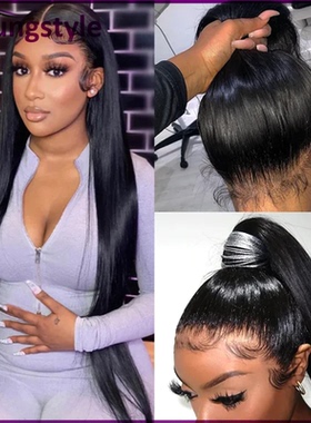 Transparent 360 full lace wig straight human hair lace wig