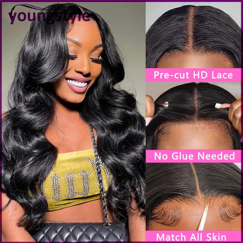 Wear and Go Glueless Body Wave wig Brazilian Human Hair Wigs