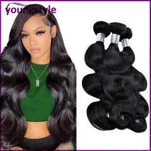 10A Brazilian body wave human hair weft with 4*4 closure
