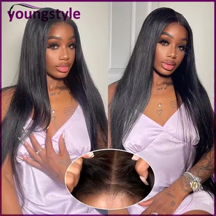 wear and go glueless wig straight human hair 4*4 lace wigs