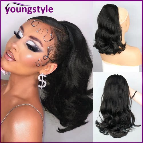 马尾真人发bodywavehumanhair