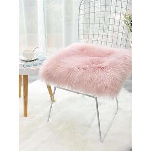 仿羊毛绒椅子垫加厚餐椅垫老板椅电脑椅屁股垫久坐办公室坐垫学生