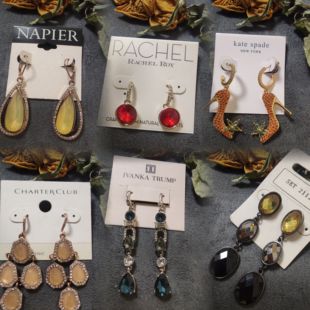 欧美品牌饰品 有卡无标26 莫奈方糖宝石耳钉lonna&lilly耳环