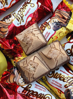 俄罗斯进口ESSEN贵族巧克力威化饼干酥脆大米花独立包装喜糖零食