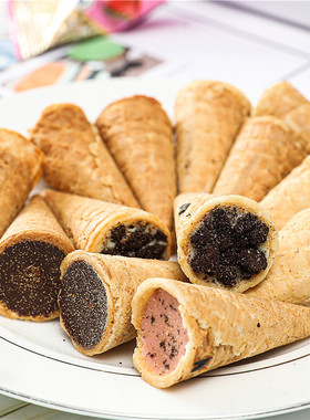 英国风味零食Highgen-Dass冰淇淋巧克力脆皮甜筒蛋卷草莓奶油夹心