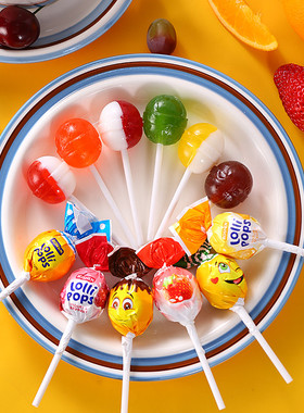 乌克兰进口如胜Roshen果汁乳酸棒棒糖水果味网红硬糖牛奶儿童大号