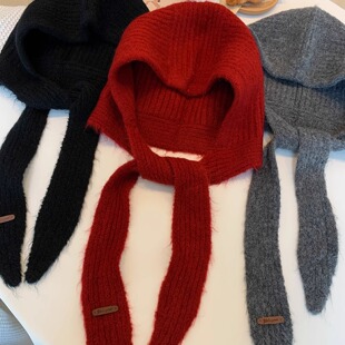 羊毛针织混纺帽子女冬季2025新款韩版高级感巴拉克法保暖毛线帽冬