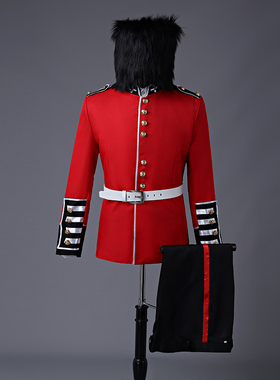 欧洲宫廷服成人男英国皇家卫队卫兵仪仗队军乐队威廉王子服装