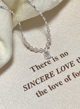 轻奢切面珍珠项链可调节