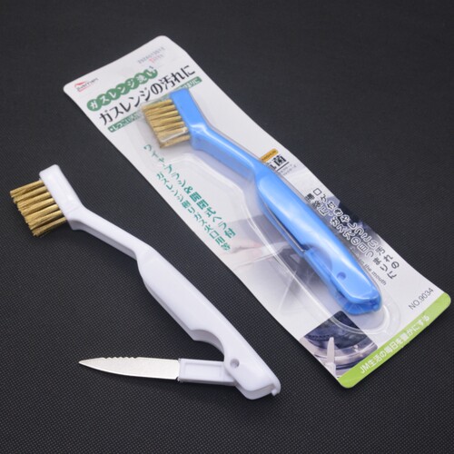 家用煤气炉灶刷 厨房两用铜丝刷 缝隙刷 钢丝刷清洁刷子