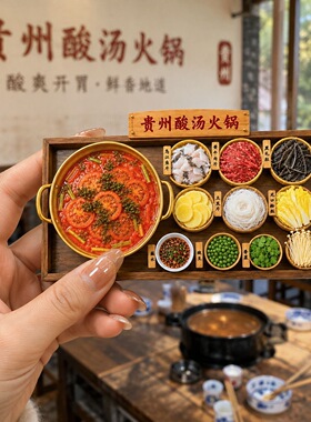 酸汤火锅树脂浮雕磁吸冰箱贴贵州文创旅游纪念品小礼品伴手礼装饰