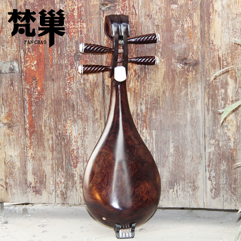 梵巢牌黑檀木成人舞台演奏初学头花柳琴民族弹拨乐器演出表演用琴