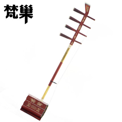 梵巢红花梨木八角低音蒙古族说唱书大四胡乐器演奏骨雕整接杆可选
