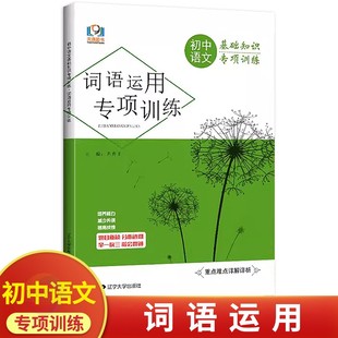 初中语文词语运用专项训练 天源图书初中必刷题库789七八九年级中考语文基础知识练习题集考点特训语文字音字形病句专题练习册