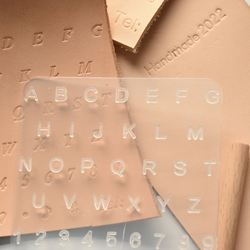 透明字母印章植鞣革疯马手工diy