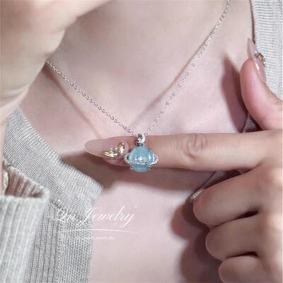 Qn Jewelry/浪漫小行星 925纯银天然行星项链A26