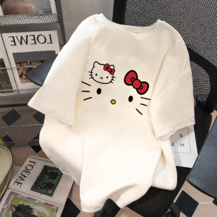 t恤女夏季 日系减龄洋气凯蒂猫短袖 初中生甜美可爱超好看潮牌上衣