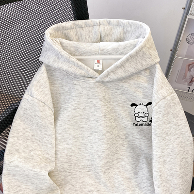 男童卡通纯棉印花连帽卫衣