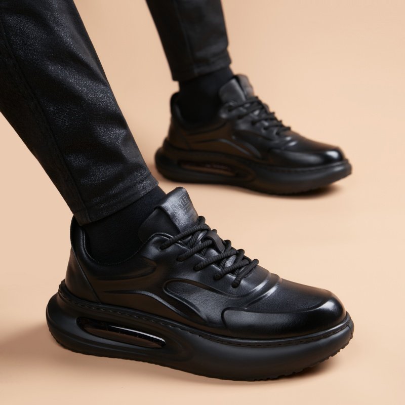 2025新款气垫休闲皮鞋男真皮青年男士运动英伦风商务软皮潮流鞋男,流行男鞋,休闲皮鞋,淘宝优惠券,粉丝福利购,淘宝优惠卷
