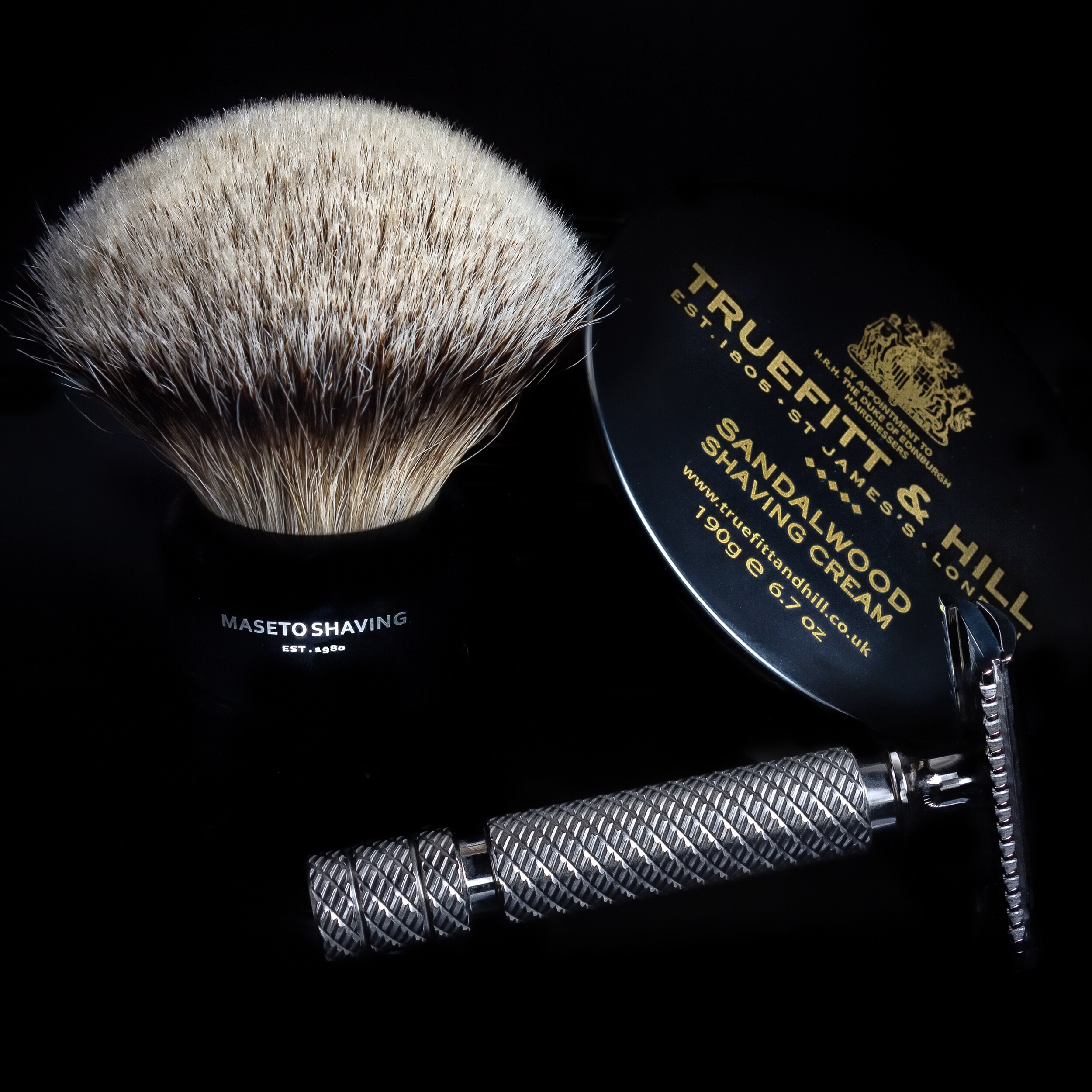 MASETO 经典小胖 额外加密 二次精选脊背毛高山白银尖獾毛剃须刷