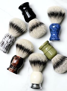 MASETO 盲盒剃须刷 银尖獾毛泡沫刷胡刷 不扎脸起泡快 刷柄随机发