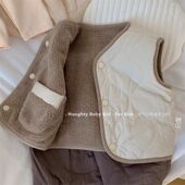 实用两面穿 23男女童马甲马夹背心宝宝夹棉加厚外穿秋冬坎肩 韩版