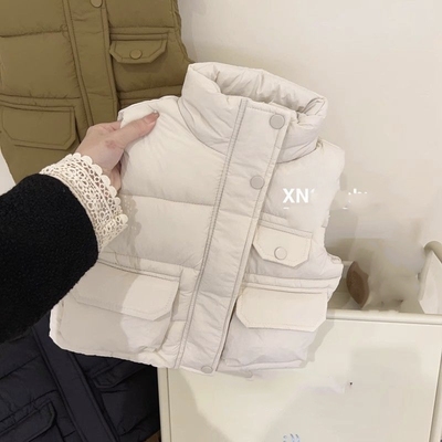 儿童秋冬装外套女童羽绒棉马甲宝宝背心外穿冬季新款男童加厚上衣
