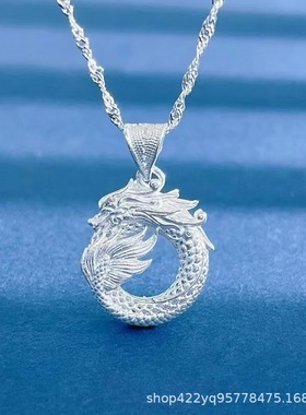 足银生肖龙立体吊坠简约时尚百搭轻奢高级送礼推荐一件代发