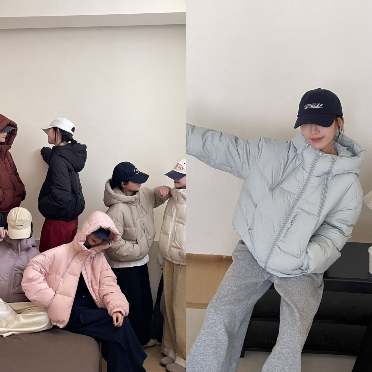 充绒量200g！韩风简约百搭款式！防风保暖羽绒服外套  2024-849