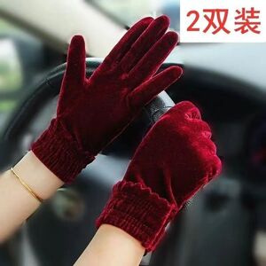 金丝绒手套骑行健身户外运动地摊电动车女士冬季保暖