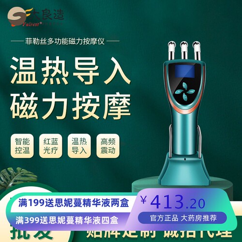 多功能温感热敷美容仪 脸部导入仪彩光家用便携多功能磁力按摩仪